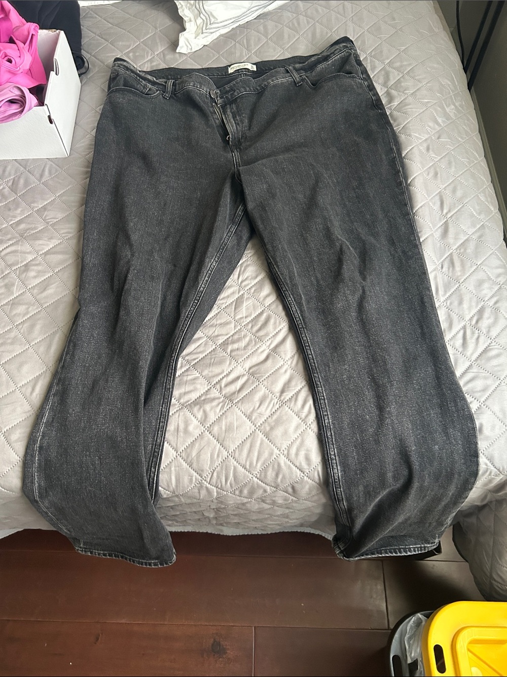 Abercrombie & Fitch Black Washed Bootcut Jeans